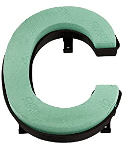 Oasis - Lettres Florales en Mousse - Système de Clip Rapide de A à Z - Disponible (Lettre C)