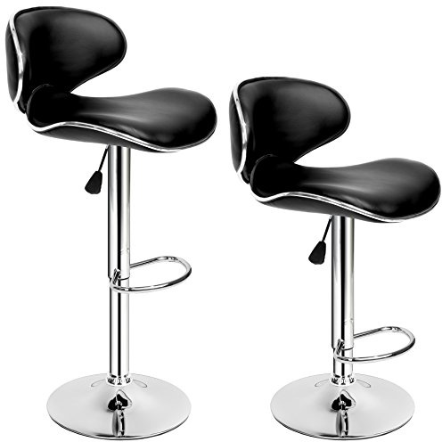TecTake Sgabelli da bar moderni sgabello design cucina sedia regolabile - modelli differenti - (2x Bassi | no. 402080)
