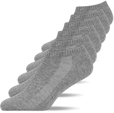 Snocks Calze Uomo Donna Corte Fantasmini Cotone Organico Taglie 39-42 - Colore Grigio chiaro Calzini per Donna Uomo Calze Uomo Sneaker Unisex