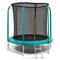 Klarfit Kinder Trampolin Indoor/Outdoor, Kleines Trampolin für Kinder ab 5 Jahre, Kindertrampolin rutschfest, Trampolin mit Leiter, Randabdeckung & Sicherheitsnetz, Trampolin Klein, ab 5-9 Jahren
