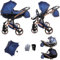 Neu! Original Junama Diamond Fluo Line v2 Modulsysteme Kombikinderwagen 2in1 Exclusive Prams (01 Kupfer blau)