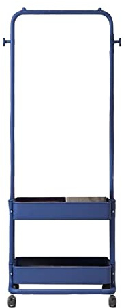 MagiDeal Appendiabiti Multiuso con Ruote, Piccolo Appendiabiti su Ruote per Ingresso, Blu