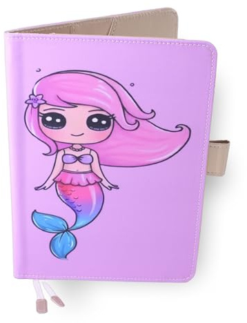Protezione per libretto sanitario per neonati – Sirena – Formato A5 15 x 21 cm – alette per riporre le ordinanze