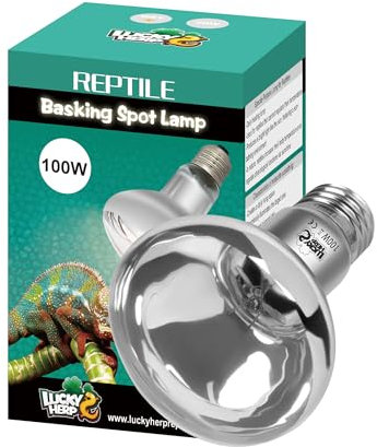 LUCKY HERP Reptilien Wärmelampe Terrarium 100W, Intense Basking Spot Lampe für Schildkröten, E27 Wärmelampe Tiere Heizlampe für Reptilien, Schlangen, Eidechsen, Bartagame