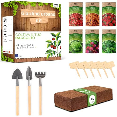 Indoor Kräutergarten Geschenk PYEF CRAFTS - Gemüse Anzuchtset Pflanzen Komplettset - Mini Garten Anzuchtset & Saatgut Gemüse - Pflanzen Garten Anzucht Set (M)