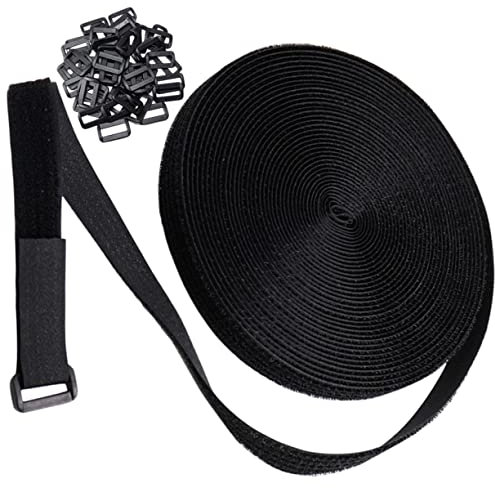 TOKIDNY Heavy Duty Stick Cable Ties Wide Cable Covers for Wires Wall Reusable Fastening Straps Organizing Cord Bundlers