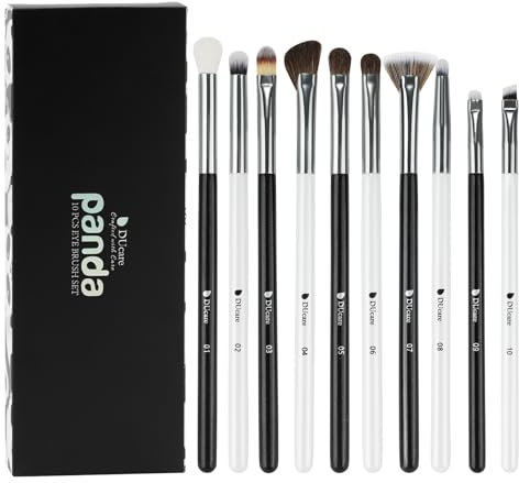 DUcare Set di pennelli per ombretto, 10 pezzi, pennelli professionali per ombretto, set da viaggio, correttore, sopracciglia, ciglia, eyeliner, sfumatura