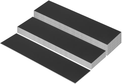PATIKIL 10x2 Blank Name Plates, 16 Pack Custom Engraved Name Plate Rectangle Laser Engraving Blanks for Personalized Nameplates Office Door DIY Painting Supplies, Black, White