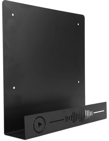 Luocute Portadischi per Vinili, 9,8 X 2,4 X 9,8 Pollici Supporto per Archiviazione di Dischi per Vinili per Montaggio a Parete Scaffale per Esposizione di Dischi per Vinili in Metallo