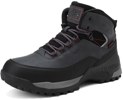 AX BOXING Stivaletti Uomo Scarpe da Trekking Scarponcini Invernali Stivali da Neve Escursionismo Montagna Antiscivolo Nero Blu 43