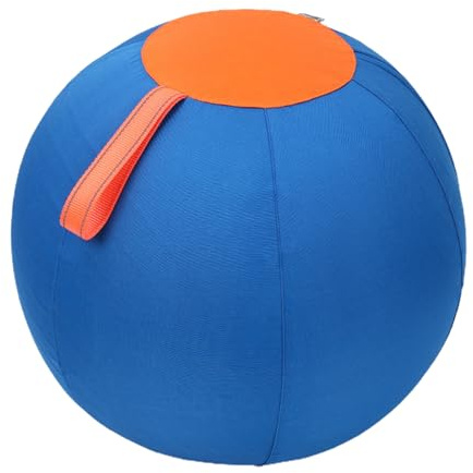 Eventerde Balle Gonflable Interactive pour Chiens 45cm Balle De Troupeau Molaire avec Pompe À Air Jouet D'entraînement Physique Jouet pour Animaux De Compagnie Ballon De Cheval Lanceur