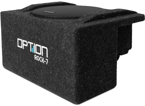 Option Rock-7 subwoofer – 200 W RMS, 2 ohm, passiv 20 cm (8 tum) subwoofer för bil hifi, kompakt bashögtalare