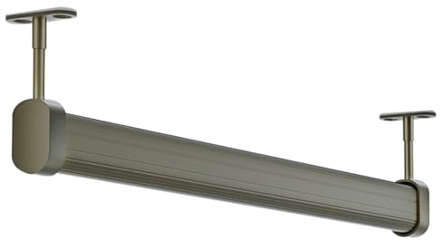 Kraftig garderobsstång takmontering justerbar 35 155 cm klädförvaring, hängande hylla, klippbar rumsavdelare för garderober och verandor (champagne 40 cm)