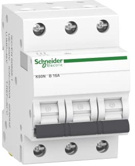 Schneider Electric Leitungsschutzschalter Acti9 K60N, 3-polig, 16A, B-Charakteristik, 6kA, Artikelnummer A9K01316