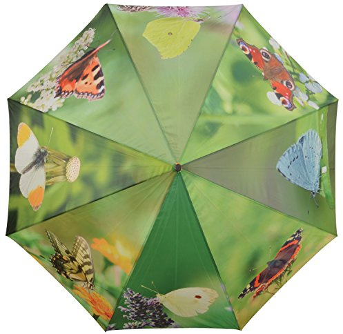 Esschert Design Regenschirm Schmetterlinge, 120 x 120 x 95, aus Metall/Synthetik, mit Kunststoffgriff