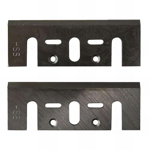 Leman - Jeu de 2 fers HSS, réaffûtables, pour rabots portatifs 82x28x3 mm HITACHI pour bois - 140.511.00 - Leman
