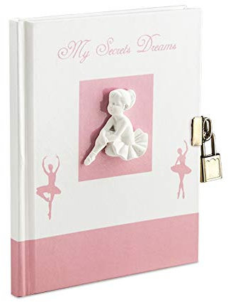 Mareli Secret Diary with plaster ballerina and metal padlock for girls