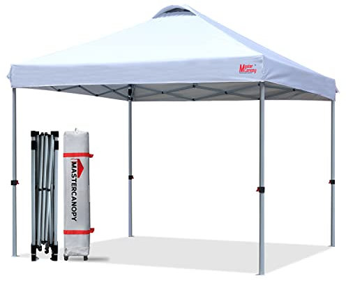 MASTERCANOPY Durable Ez Pop-up Gazebo Tent with Roller Bag (2.5x2.5M,White)