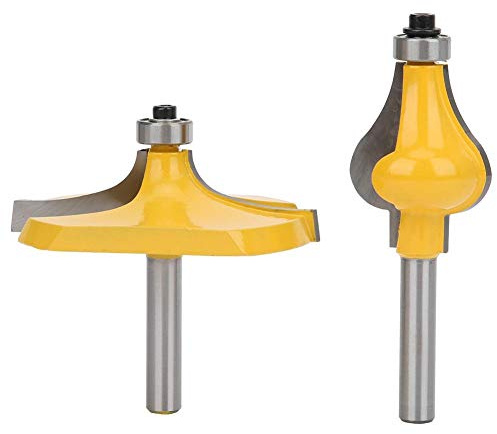 FTVOGUE Limfräs, 2 stycken 8 mm skaft överfräs armstöd ledstång fräs set med lager träbearbetning fräs