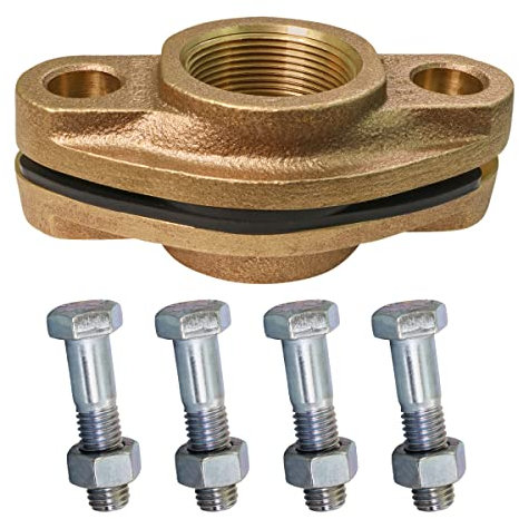 Midline Valve XNGU112L-OM Water Meter Hardware Kit; Includes 2 Flanges, 2 Gaskets, 4 Nuts, 4 Bolts; 1-1/2 in. FIP Connection; Bronze