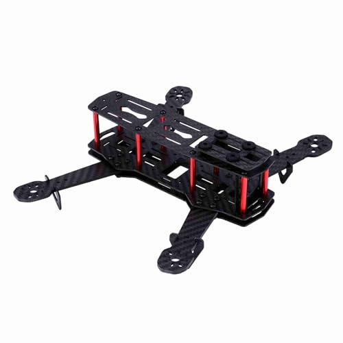 Yunir Kit de Marco de cuadricóptero, 250 mm FPV de Fibra de Carbono Racing Drone Frame Accesorio de Marco de avión para QAV250 Mini 4-Axle FPV Drone(Fibra de Carbon)