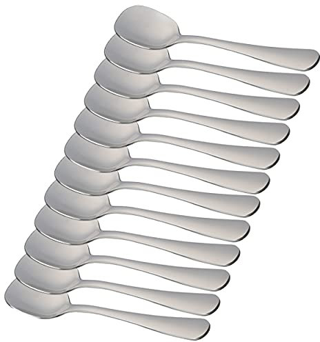 12 cucchiai da gelato in acciaio inossidabile 14,5 x 3 cm