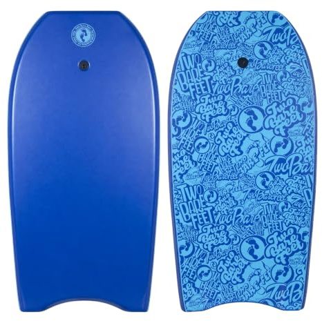 Two Bare Feet Bodyboard with Leash — 33, 37, 41, 42, 44 Adult Boogie Board | IXPE Foam Deck, EVA Core & Slick Bottom | Lightweight, Durable, High-Performance Wave Rider for Beach & Surf