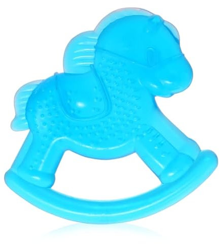 Lorelli Beißring Pferd Zahnhilfe, mit Wasser gefüllt, Kühlbeißring, ab 3 Monaten, Farben:blau