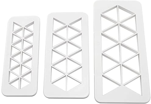 ZYAMY 3IN1 Triangle Cake Fondant Cutter Cookie Cutter Biscuit Cutter Cake Cutter Fudge Cake DIY Decorative Mould 3 Size