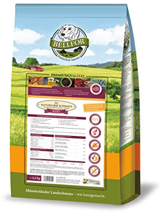 Bellfor Naturfarm-Schmaus Mini Pienso hipoalergénico sin Cereales para Perros con Insectos de 2,5 kg - para Razas pequeñas