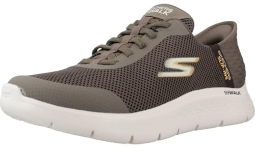 Skechers Men's Hands Free Slip-ins: Go Walk Flex Hands Up Sneaker, Brown, 10