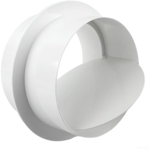 Conduit circulaire de refoulement d'air de retour d'air conduit de ventilation à sens unique suspendu plafond mur WC hotte et clapet anti-retour de conduit de fumée (120 mm)