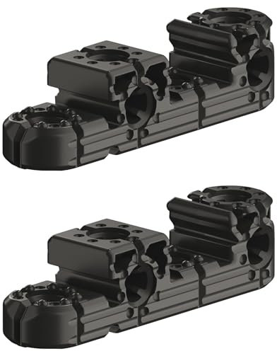 cyclingcolors 2x Ferrure d'assemblage universelle 64x16x16mm avec d'innombrables applications en polycarbonate noir Montage Equerre Polyvalent Meuble Intérieur Angle Conecteur