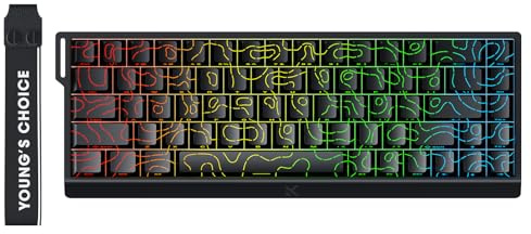 MCHOSE ACE68 Gamer-Tastatur, magnetisch, 65 %, HE Tastatur 8000 Hz, Rapid Trigger, kabelgebunden, RT-Genauigkeit 0,01 mm, mit Magnetschalter, verstellbare Aktion, Snap Key, für FPS-Spiele, Schwarz