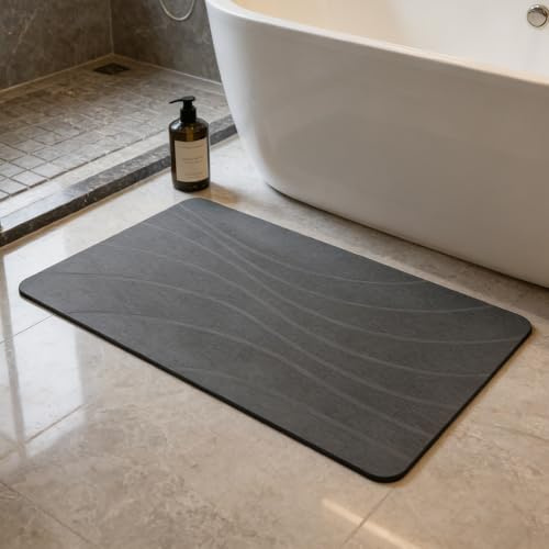 ZEXTEK Alfombra Diatomita Baño Antibteriana Secado Rápido,Alfombrilla Diatomea Super Absorbente,Alfombrilla Piedra Baño, Antimoho, Alfombra de Multilfuncional para Cocina, Mascotas, y Otros Lugares