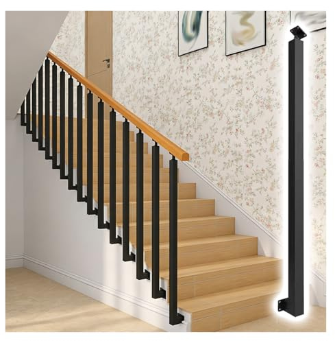 304 för inomhusräcken hörn/mellan/-alternativ perfekt för villor och balkongdjup kaffefinish H 140 cm