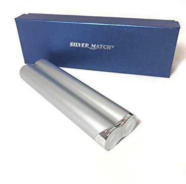 Silver Match Cigar Club Etui à cigares avec Briquet Turbo intégré Tube à cigares à Jet de Laser