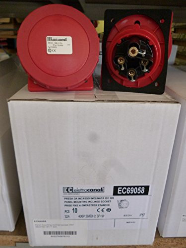 Prise encastrable IP67 380/415V 3P+T 32A (PCE) EC69058