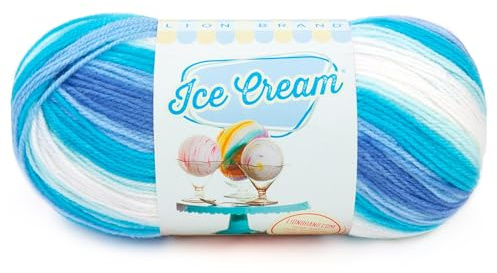 Lion Brand Yarn 923-218 Ice Cream Yarn, Blue Moon