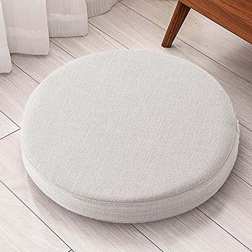 Waigg Kii Cuscini rotondi per sedia, 45 x 45/50 x 50 cm, cuscini per sedia da pranzo, lavabili per interni ed esterni, casa e giardino (50 x 50 x 5 cm, grigio chiaro)