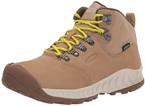 KEEN Damen NXIS Explorer Mid Waterproof Wanderstiefel, Safari/Birch, 39 EU