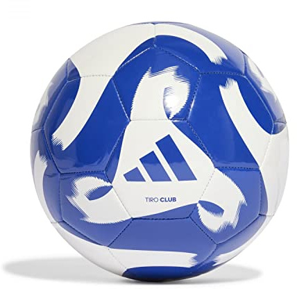adidas Unisex Ball (Machine Stitched) Tiro Club Football, White/Team Royal Blue, HZ4168, 5
