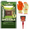 PERFECTONISH One Coat Sprayable Fence and Shed Paint 5-Litres Exterior Wood Paint Low Odour Formula Garden Fence Paint With 3” Paint Brush and Protective Gloves (Autumn Brown)