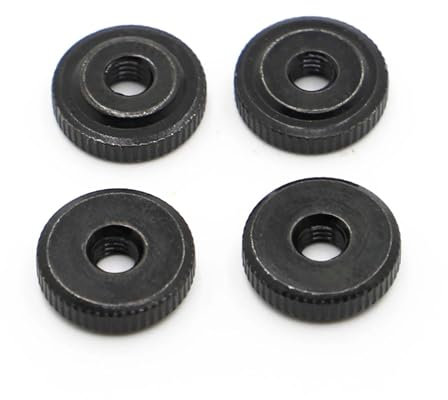 SEIDER 2/5 Stück M3 M4 M5 M6 M8 M10 Schwarzer Kohlenstoffstahl Rändelmutter mit kleinem Schritt von Hand anziehen(M3 5pcs)