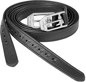 LeMieux Arika Stirrup Leather - Soft Oiled Leather - Black - 160cm
