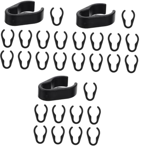 ibasenice 30pcs Microphone Cable Holders Mic Cable Clips and Flexible Mic Clamps for Organizer Accessories Stand Clamp