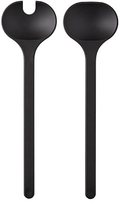 Mepal - Couverts à salade 2 pièces Silueta - Lavable au lave-vaisselle - Couverts à salade - Fourchette et cuillère à salade - Nordic black