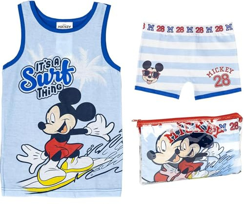 CERDÁ LIFE'S LITTLE MOMENTS Pack Pijama Corto de Tirantes Y Neceser de Mickey Mouse Juego de Pijama Niños (Pack de 1)