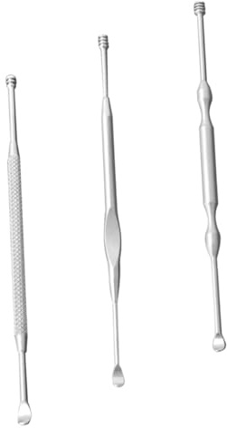 Healeved 2 Juegos Limpiador En Aerosol Púas Cuchara Para Recoger Gotas Kit De Cucharas Para Cera Protectores De Cerumen Cuchara Para Quitar Cera Extractor De Cerumen 3 piezas * 2
