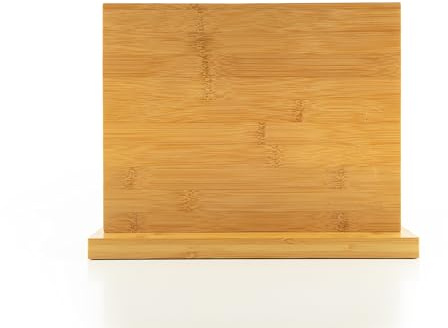Hanseküche Bloc à couteaux - Porte-couteaux sans couteau - Planche à couteaux en bois (bambou, marron, double face)